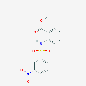 molecular formula C15H14N2O6S B4104049 ethyl 2-{[(3-nitrophenyl)sulfonyl]amino}benzoate 