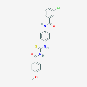 3-chloro-N-[4-({[(4-methoxyphenyl)carbonyl]carbamothioyl}amino)phenyl]benzamide
