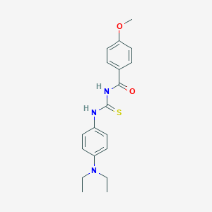 molecular formula C19H23N3O2S B410410 N-[4-(diethylamino)phenyl]-N'-(4-methoxybenzoyl)thiourea 