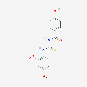molecular formula C17H18N2O4S B410411 N-(2,4-dimethoxyphenyl)-N'-(4-methoxybenzoyl)thiourea 