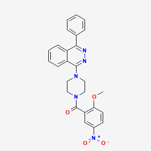 molecular formula C26H23N5O4 B4104129 1-[4-(2-methoxy-5-nitrobenzoyl)-1-piperazinyl]-4-phenylphthalazine 