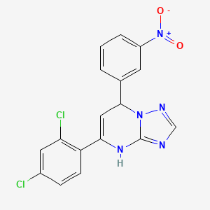 molecular formula C17H11Cl2N5O2 B4104159 5-(2,4-dichlorophenyl)-7-(3-nitrophenyl)-4,7-dihydro[1,2,4]triazolo[1,5-a]pyrimidine 