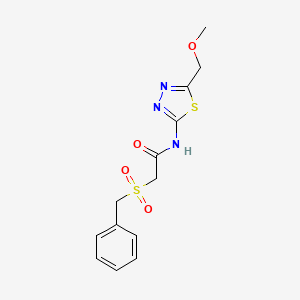 molecular formula C13H15N3O4S2 B4104162 2-(benzylsulfonyl)-N-[5-(methoxymethyl)-1,3,4-thiadiazol-2-yl]acetamide 