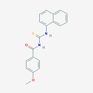 molecular formula C19H16N2O2S B410417 4-methoxy-N-(naphthalen-1-ylcarbamothioyl)benzamide 