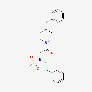 molecular formula C23H30N2O3S B4104171 N-[2-(4-benzyl-1-piperidinyl)-2-oxoethyl]-N-(2-phenylethyl)methanesulfonamide 