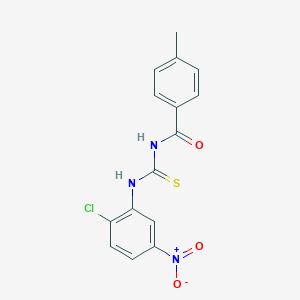 molecular formula C15H12ClN3O3S B410419 N-{2-chloro-5-nitrophenyl}-N'-(4-methylbenzoyl)thiourea 