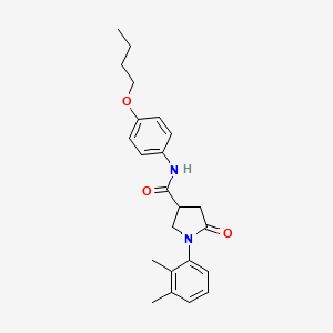 molecular formula C23H28N2O3 B4104193 N-(4-butoxyphenyl)-1-(2,3-dimethylphenyl)-5-oxo-3-pyrrolidinecarboxamide 