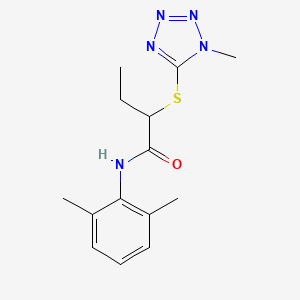 molecular formula C14H19N5OS B4104214 N-(2,6-dimethylphenyl)-2-[(1-methyl-1H-tetrazol-5-yl)thio]butanamide 