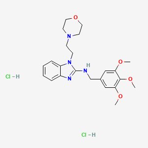 molecular formula C23H32Cl2N4O4 B4104230 1-[2-(4-morpholinyl)ethyl]-N-(3,4,5-trimethoxybenzyl)-1H-benzimidazol-2-amine dihydrochloride 
