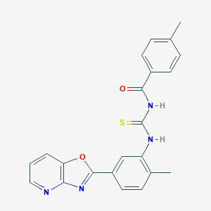 4-methyl-N-{[2-methyl-5-([1,3]oxazolo[4,5-b]pyridin-2-yl)phenyl]carbamothioyl}benzamide