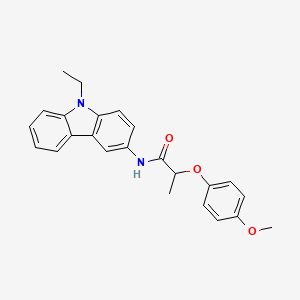 molecular formula C24H24N2O3 B4104256 N-(9-ethyl-9H-carbazol-3-yl)-2-(4-methoxyphenoxy)propanamide 