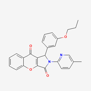 2-(5-methyl-2-pyridinyl)-1-(3-propoxyphenyl)-1,2-dihydrochromeno[2,3-c]pyrrole-3,9-dione