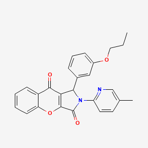 molecular formula C26H22N2O4 B4104295 2-(5-methyl-2-pyridinyl)-1-(3-propoxyphenyl)-1,2-dihydrochromeno[2,3-c]pyrrole-3,9-dione 