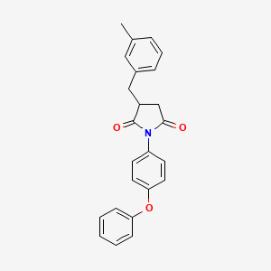molecular formula C24H21NO3 B4104307 3-(3-methylbenzyl)-1-(4-phenoxyphenyl)-2,5-pyrrolidinedione 