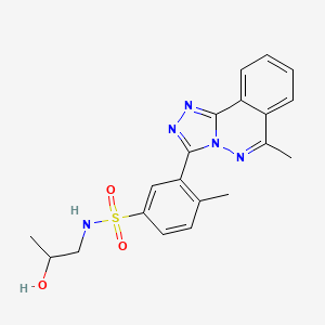 molecular formula C20H21N5O3S B4104318 N-(2-hydroxypropyl)-4-methyl-3-(6-methyl[1,2,4]triazolo[3,4-a]phthalazin-3-yl)benzenesulfonamide 