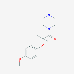 molecular formula C15H22N2O3 B4104337 1-[2-(4-methoxyphenoxy)propanoyl]-4-methylpiperazine 