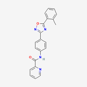 molecular formula C21H16N4O2 B4104363 N-{4-[5-(2-methylphenyl)-1,2,4-oxadiazol-3-yl]phenyl}-2-pyridinecarboxamide 