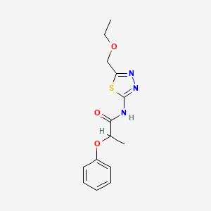 molecular formula C14H17N3O3S B4104368 N-[5-(ethoxymethyl)-1,3,4-thiadiazol-2-yl]-2-phenoxypropanamide 