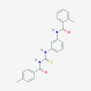molecular formula C23H21N3O2S B410437 2-methyl-N-[3-({[(4-methylbenzoyl)amino]carbothioyl}amino)phenyl]benzamide 