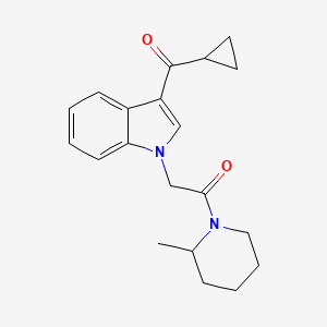 molecular formula C20H24N2O2 B4104383 cyclopropyl{1-[2-(2-methyl-1-piperidinyl)-2-oxoethyl]-1H-indol-3-yl}methanone 