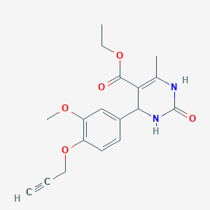 molecular formula C18H20N2O5 B4104428 ethyl 4-[3-methoxy-4-(2-propyn-1-yloxy)phenyl]-6-methyl-2-oxo-1,2,3,4-tetrahydro-5-pyrimidinecarboxylate 