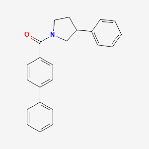 molecular formula C23H21NO B4104429 1-(4-biphenylylcarbonyl)-3-phenylpyrrolidine 