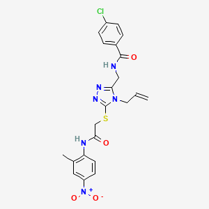 N-{[4-allyl-5-({2-[(2-methyl-4-nitrophenyl)amino]-2-oxoethyl}thio)-4H-1,2,4-triazol-3-yl]methyl}-4-chlorobenzamide