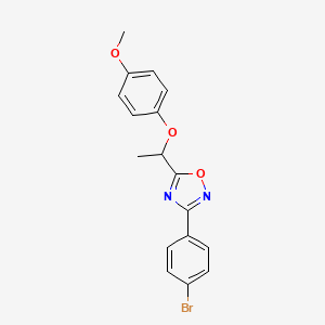 molecular formula C17H15BrN2O3 B4104460 3-(4-bromophenyl)-5-[1-(4-methoxyphenoxy)ethyl]-1,2,4-oxadiazole 