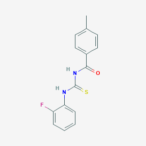 molecular formula C15H13FN2OS B410448 N-[(2-fluorophenyl)carbamothioyl]-4-methylbenzamide 