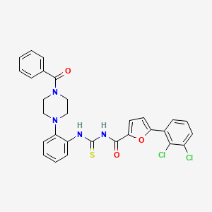 N-({[2-(4-benzoyl-1-piperazinyl)phenyl]amino}carbonothioyl)-5-(2,3-dichlorophenyl)-2-furamide