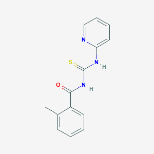 molecular formula C14H13N3OS B410455 2-methyl-N-(pyridin-2-ylcarbamothioyl)benzamide 