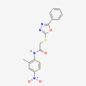 N-(2-methyl-4-nitrophenyl)-2-[(5-phenyl-1,3,4-oxadiazol-2-yl)thio]acetamide