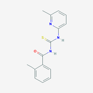 2-methyl-N-[(6-methylpyridin-2-yl)carbamothioyl]benzamide