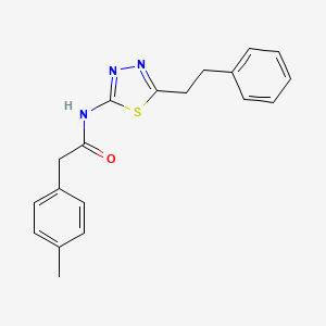 2-(4-methylphenyl)-N-[5-(2-phenylethyl)-1,3,4-thiadiazol-2-yl]acetamide