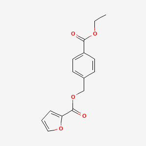 molecular formula C15H14O5 B4104577 4-(ethoxycarbonyl)benzyl 2-furoate 