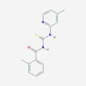 molecular formula C15H15N3OS B410458 2-methyl-N-[(4-methylpyridin-2-yl)carbamothioyl]benzamide 