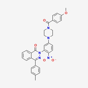 molecular formula C33H29N5O5 B4104590 2-{5-[4-(4-methoxybenzoyl)-1-piperazinyl]-2-nitrophenyl}-4-(4-methylphenyl)-1(2H)-phthalazinone 
