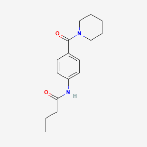 molecular formula C16H22N2O2 B4104595 N-[4-(1-piperidinylcarbonyl)phenyl]butanamide 