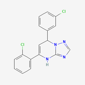 molecular formula C17H12Cl2N4 B4104608 5-(2-chlorophenyl)-7-(3-chlorophenyl)-4,7-dihydro[1,2,4]triazolo[1,5-a]pyrimidine 