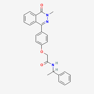 molecular formula C25H23N3O3 B4104623 2-[4-(3-methyl-4-oxo-3,4-dihydro-1-phthalazinyl)phenoxy]-N-(1-phenylethyl)acetamide 