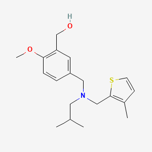 [5-({isobutyl[(3-methyl-2-thienyl)methyl]amino}methyl)-2-methoxyphenyl]methanol