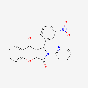 molecular formula C23H15N3O5 B4104654 2-(5-methyl-2-pyridinyl)-1-(3-nitrophenyl)-1,2-dihydrochromeno[2,3-c]pyrrole-3,9-dione 