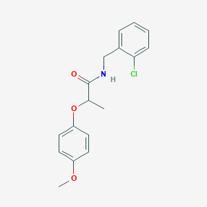 molecular formula C17H18ClNO3 B4104681 N-(2-chlorobenzyl)-2-(4-methoxyphenoxy)propanamide 