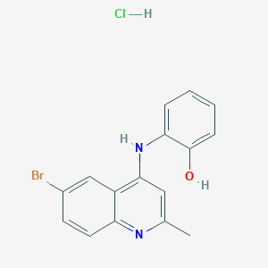 molecular formula C16H14BrClN2O B4104685 2-[(6-bromo-2-methyl-4-quinolinyl)amino]phenol hydrochloride 