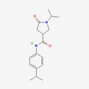 molecular formula C17H24N2O2 B4104695 1-isopropyl-N-(4-isopropylphenyl)-5-oxo-3-pyrrolidinecarboxamide 