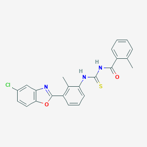 N-[3-(5-chloro-1,3-benzoxazol-2-yl)-2-methylphenyl]-N'-(2-methylbenzoyl)thiourea