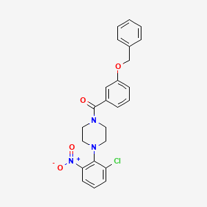 molecular formula C24H22ClN3O4 B4104736 1-[3-(benzyloxy)benzoyl]-4-(2-chloro-6-nitrophenyl)piperazine 