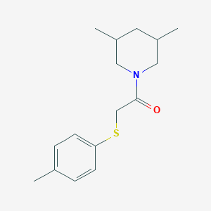 molecular formula C16H23NOS B4104744 3,5-dimethyl-1-{[(4-methylphenyl)thio]acetyl}piperidine 