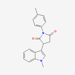 3-(1-methyl-1H-indol-3-yl)-1-(4-methylphenyl)-2,5-pyrrolidinedione