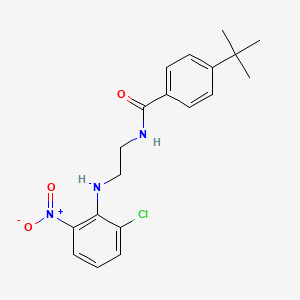 molecular formula C19H22ClN3O3 B4104759 4-tert-butyl-N-{2-[(2-chloro-6-nitrophenyl)amino]ethyl}benzamide 